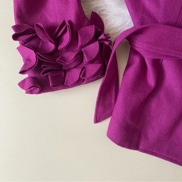 Feratelli Rosettes Fuchsia Coat - Picture 5 of 9